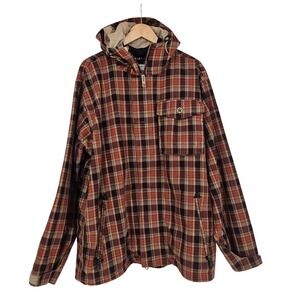 Sessions Flicker Hooded Flannel Ski Jacket L Limited 4 of 800 Waterproof RECCO